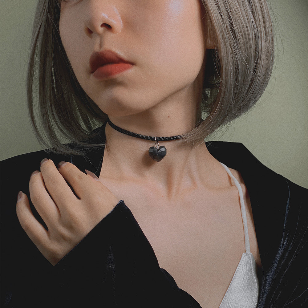 Black Heart Choker Necklace