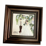 Custom Hand Embroidered Portrait - Personalized Photo Embroidery Framed Wall Art - Image 1