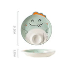 Tiger Elephant Pig Chicken Dog Dinosaur Lion Plates with sauce pan - Lazylifeshop