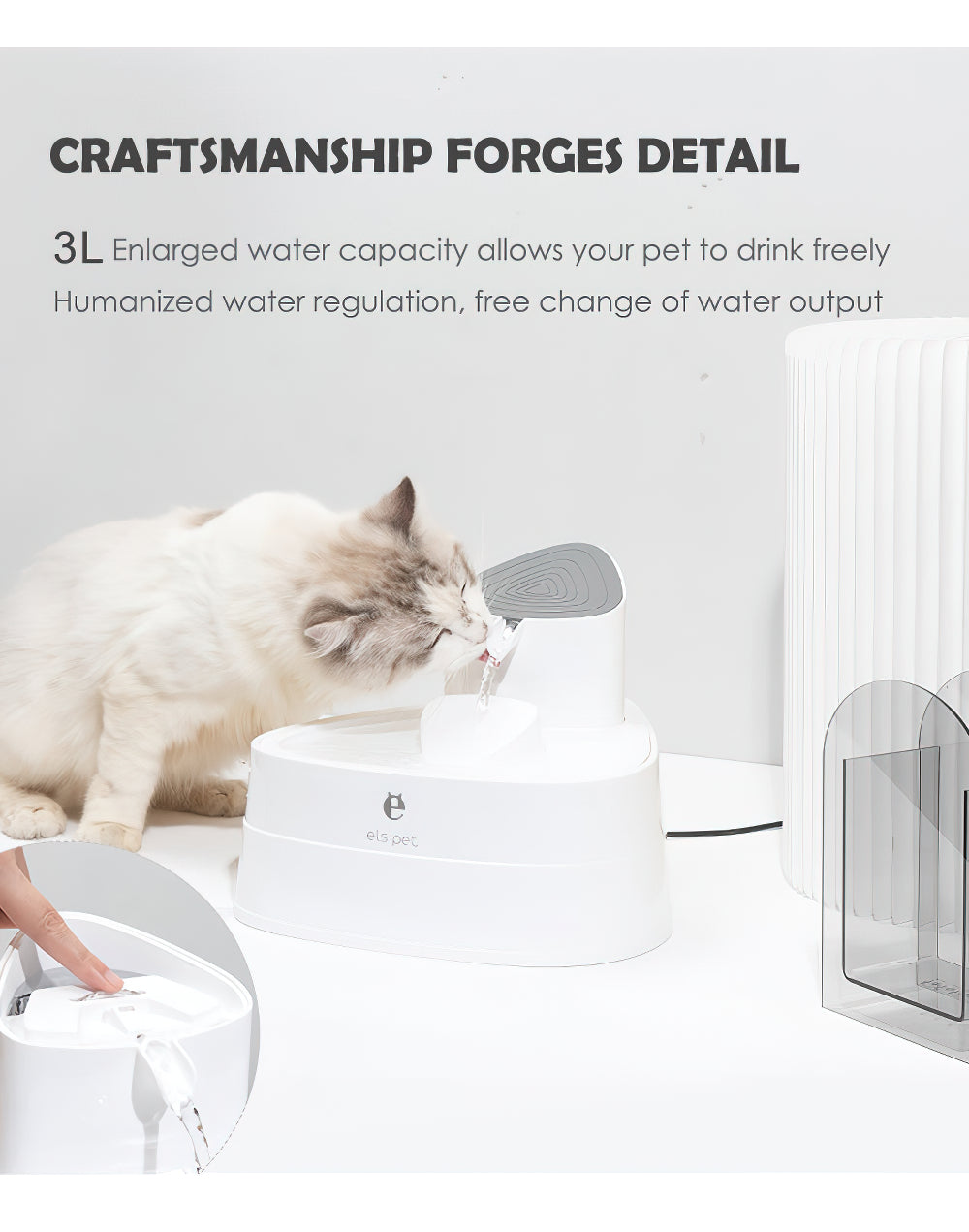 Shell Style Cat Fountain 3L