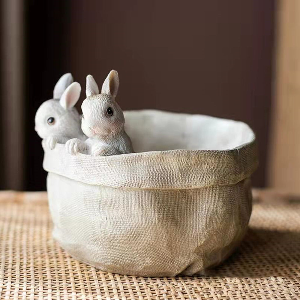 Peeking Bunny Flower Pot