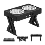 Elevated Adjustable Stainless Steel Pet Bowl - Lazylifeshop