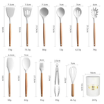 Milk White Silicone Cooking Utensils Set (1 Set of 12 Pcs) - Lazylifeshop