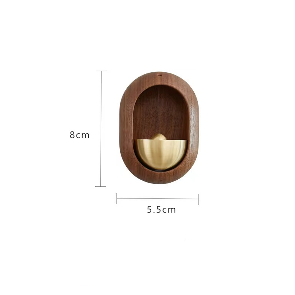 Magnetically-Attached Wood Doorbell