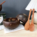 Natural Coconut Bowl with Spoon - Lazylifeshop
