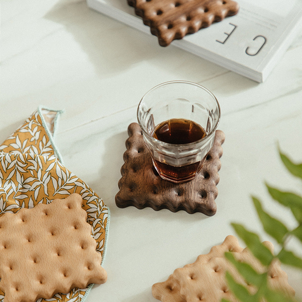 Biscuits Solid Wooden Heat Insulation Coasters