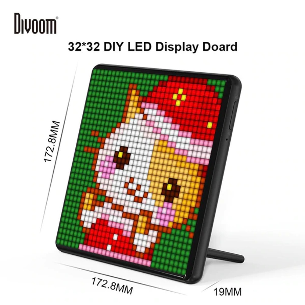 Divoom Pixoo Max Pixel Display, APP Cellphone Control Display with 32 X 32 Programmable LED Screen