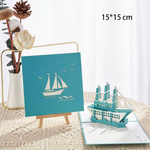 Sailboat 3D Pop-Up Festival Greeting Card - Lazylifeshop