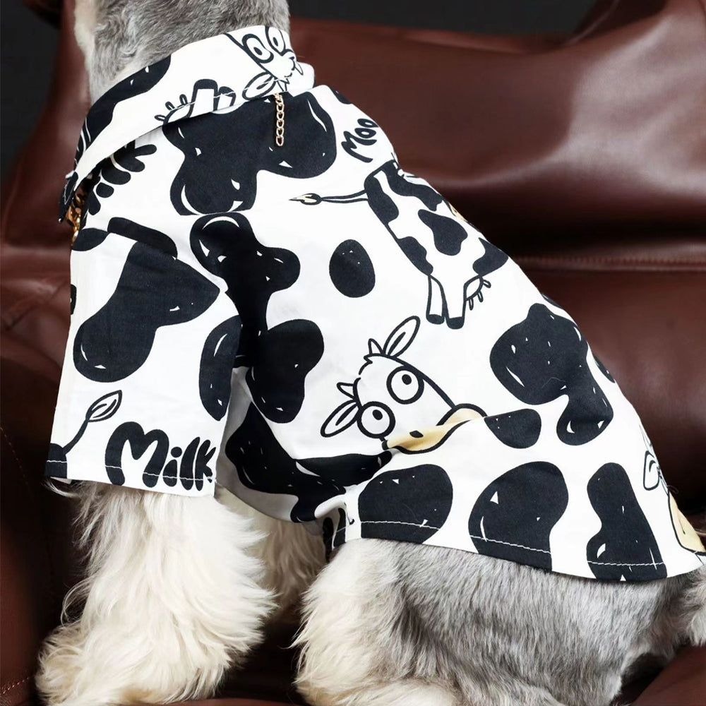 Pet Dog Summer Thin Cow Shirt Dog Apparel Puppy Clothing
