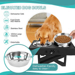 Elevated Adjustable Stainless Steel Pet Bowl - Lazylifeshop