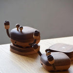 Crab Coaster Set of 1 Drinkware Handmade Wooden Coasters with Holder - Lazylifeshop