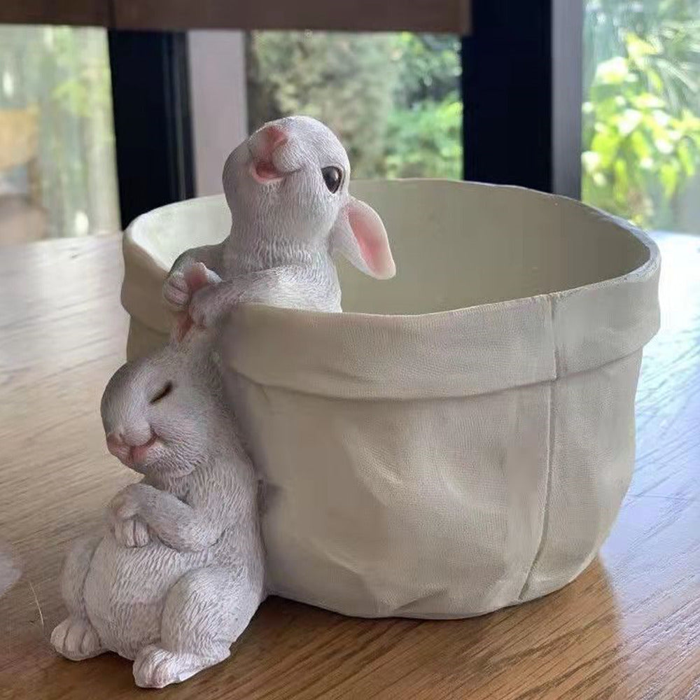 bunny planter pots Relaxing Bunny Flower Pot