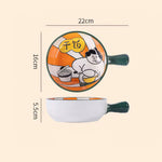 Cartoon Embossed Bowl With Handle - Lazylifeshop