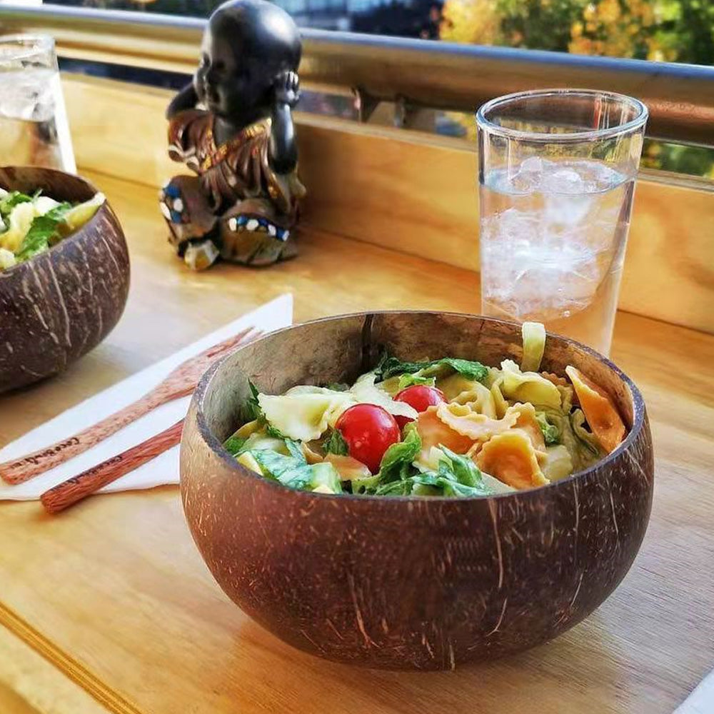 Natural Coconut Bowl with Spoon