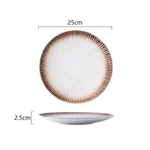 Japanese Style Ceramic Western Dinner Plate Set of 2 - Lazylifeshop