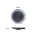 Japanese Style Ceramic Western Dinner Plate Set of 2 - Lazylifeshop