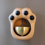 Doorbell Decoration Wooden Handmade Engraving Cat Paw - Lazylifeshop