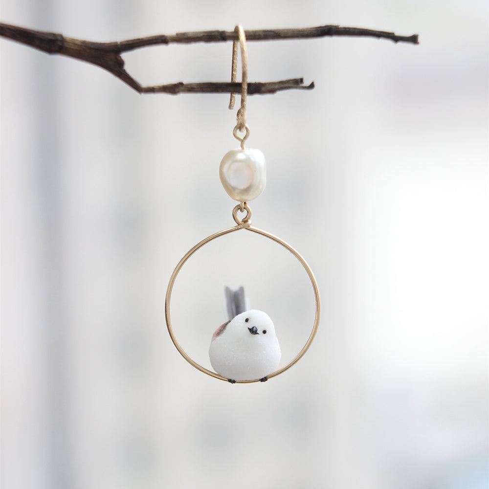 Little Bird Aegithalos Glaucogularis Earrings