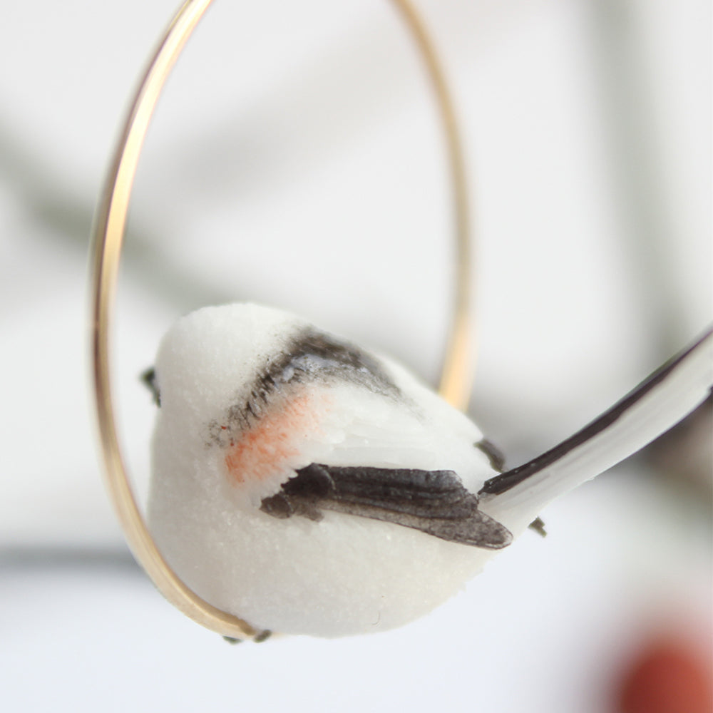 Little Bird Aegithalos Glaucogularis Earrings