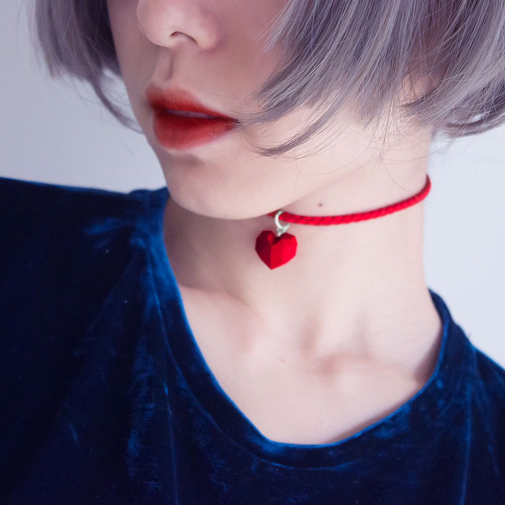 Red Stone Choker Necklace