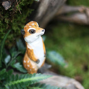 Meerkat Figurines Hand Carved Painted Wooden