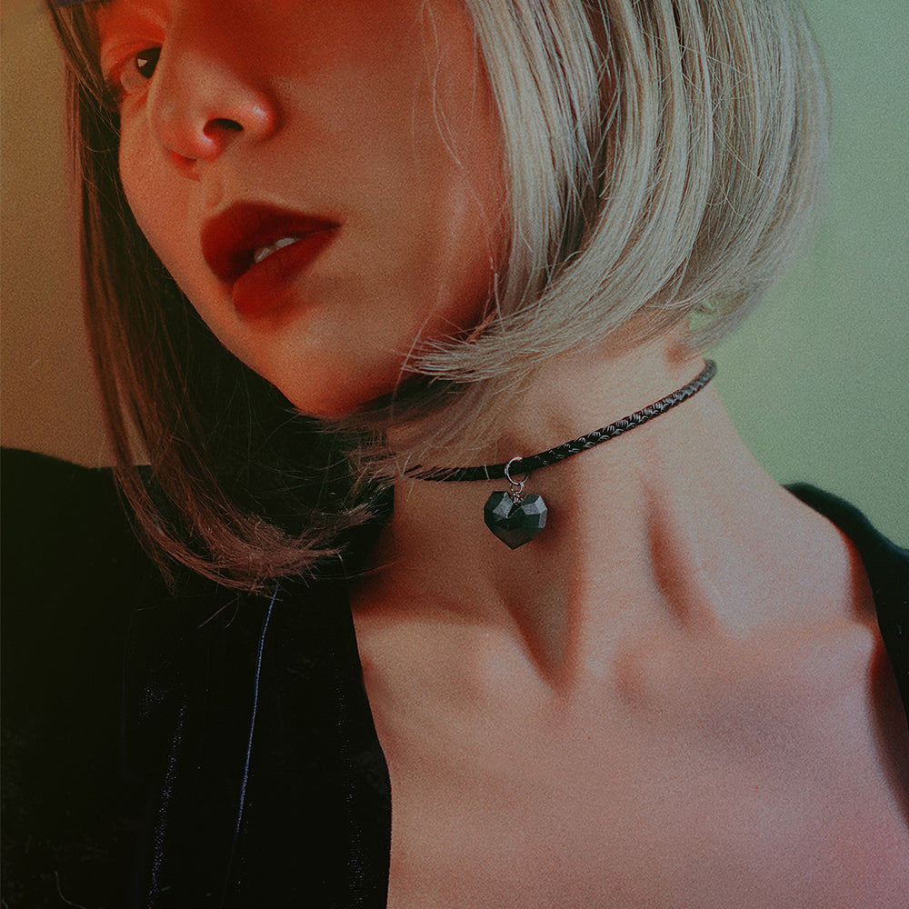 Black Heart Choker Necklace