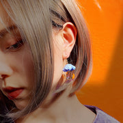 Asymmetric Jellyfish Earrings