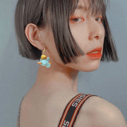 Rotary Airplane Animal Earrings