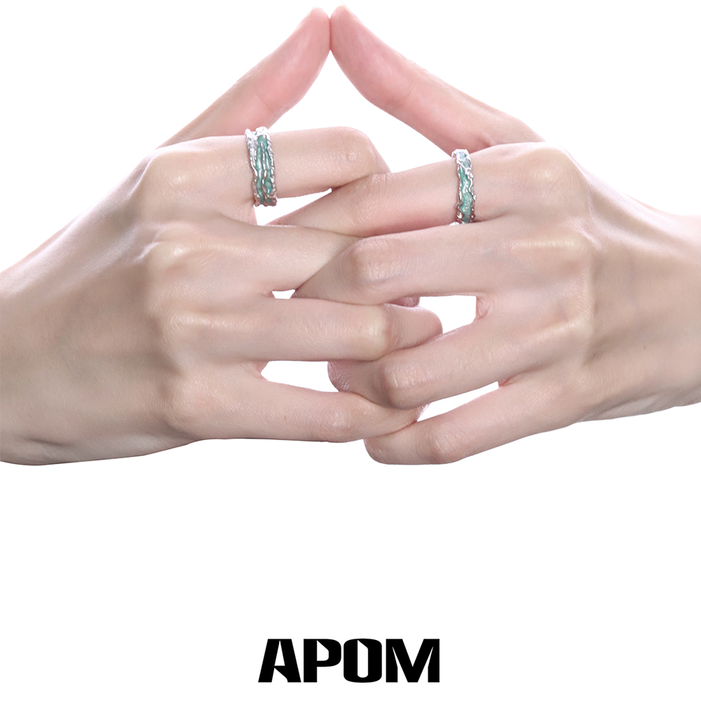 APOM Mint Colored Lake Rings