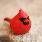 Cardinal Bird Figurines Painted Wooden