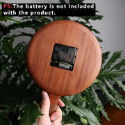 Frying Pan Solid Wood Clock