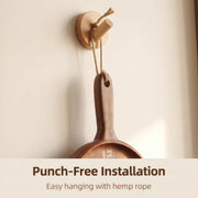 Frying Pan Solid Wood Clock