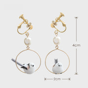 Little Bird Aegithalos Glaucogularis Earrings