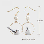 Little Bird Aegithalos Glaucogularis Earrings