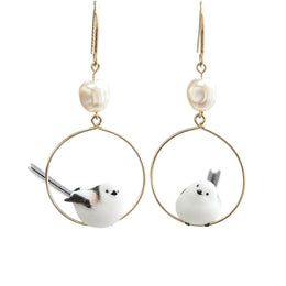 Little Bird Aegithalos Glaucogularis Earrings