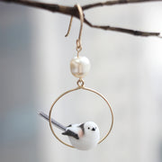 Little Bird Aegithalos Glaucogularis Earrings