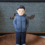 Handmade Custom Wood Carving Portrait Figurine