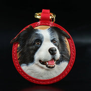 Handcrafted Pet Memorial Leather Keychain