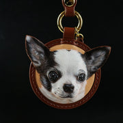 Handcrafted Pet Memorial Leather Keychain