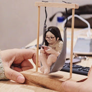 Handmade Custom Wood Carving Portrait Figurine