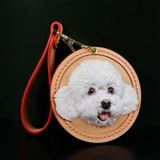 Handcrafted Pet Memorial Leather Keychain