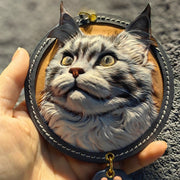 Handcrafted Pet Memorial Leather Keychain