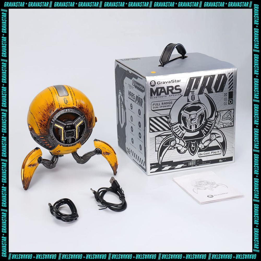 War Damaged Yellow - Gravastar Mars Pro Bluetooth Speaker