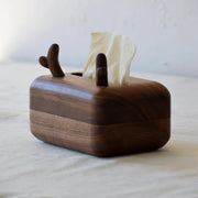 Antler Tissue Box Cover Wooden Handmade Home Decoration