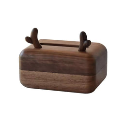 Antler Tissue Box Cover Wooden Handmade Home Decoration
