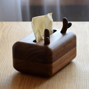 Antler Tissue Box Cover Wooden Handmade Home Decoration