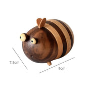 Bee Toothpick Holder Wooden Handmade Table Decorations
