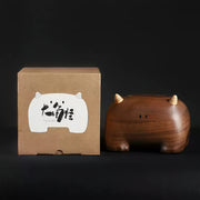 Big Horned Monster Handmade Wooden Tissue Box Cover