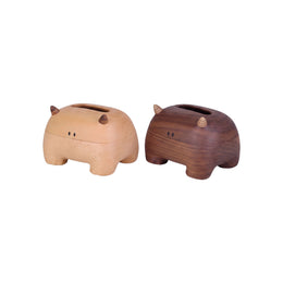 Big Horned Monster Handmade Wooden Tissue Box Cover