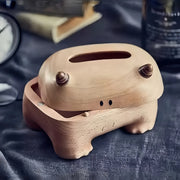 Big Horned Monster Handmade Wooden Tissue Box Cover